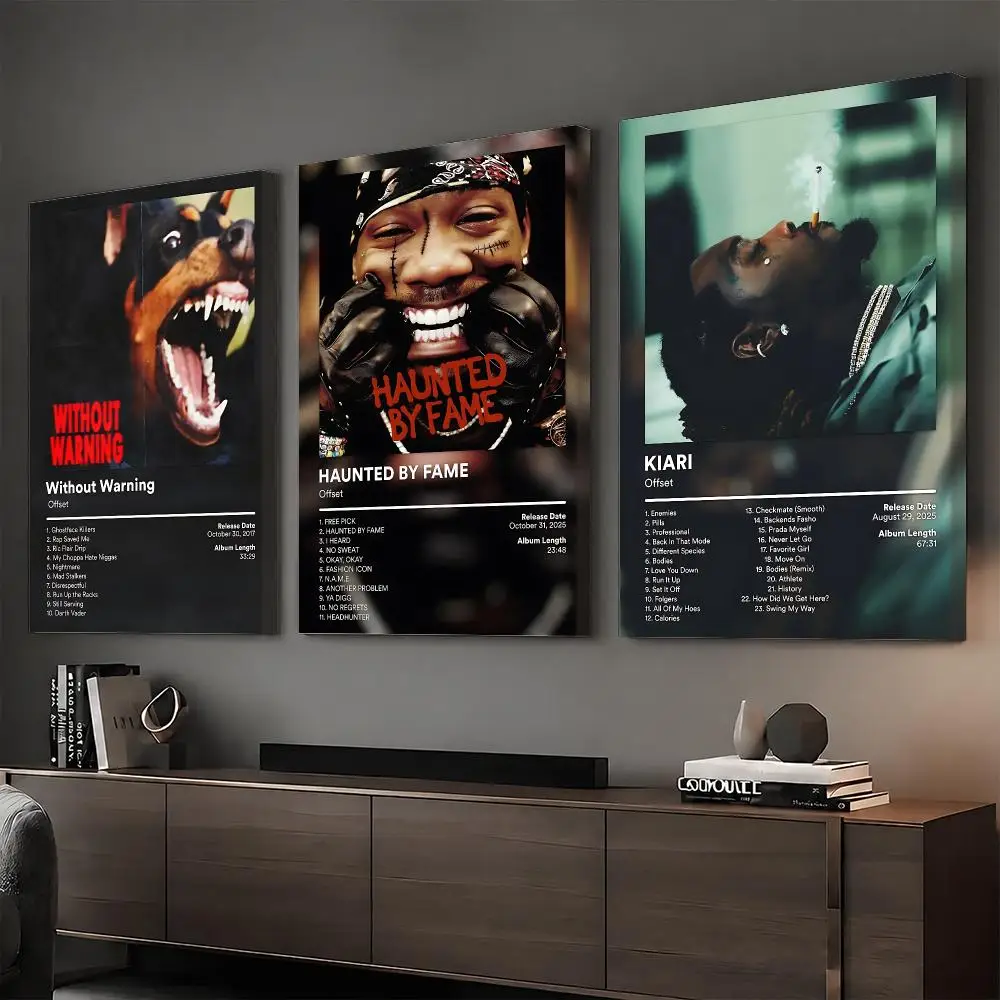 O-Offset Singer Album Painting Calligraphy HD Modern Style Inner Frame Canvas Poster Bedroom Room Hallway Wall Art Decor