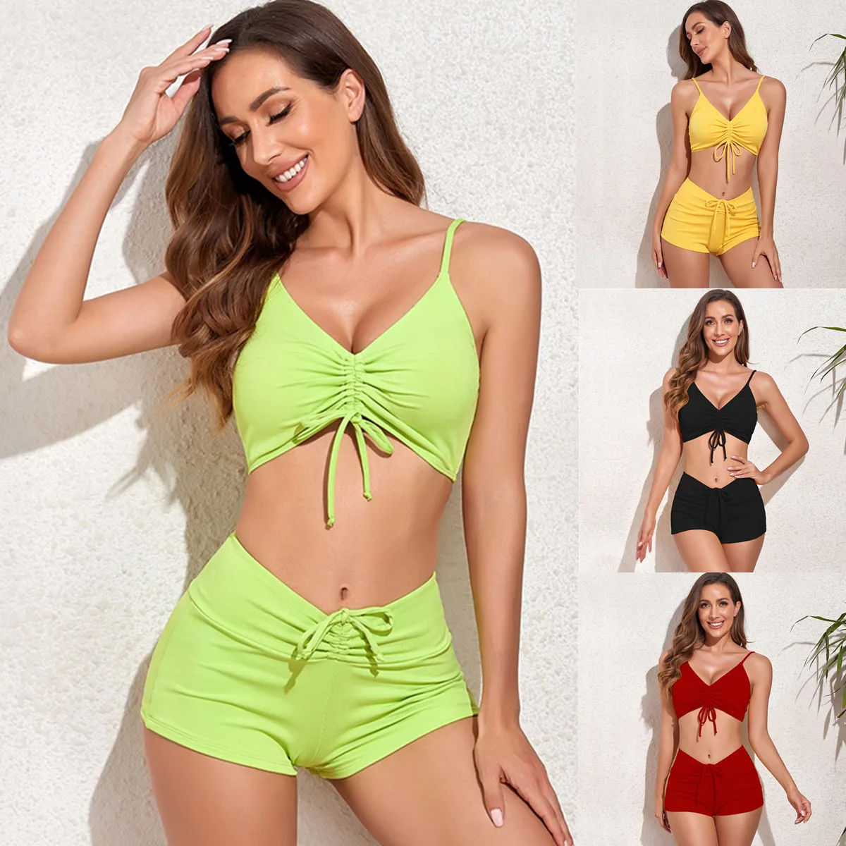 Fashion Swimwear For 2026 Black Green Basic Ladies Summer Women's Brand Design Bikini Split Swimsuit High Quality Sexy