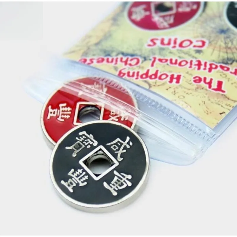 

The Hopping Traditional Chinese Coins Magic Tricks Close Up Professional Coin Magic Props Illusion Funny Magician Coin Jumping