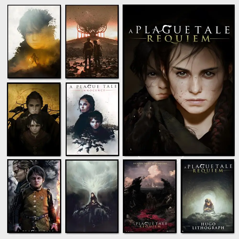 Game A Plague Tale Requiem Poster Moisture-proof Self-adhesive Decor Living Room Bedroom Party