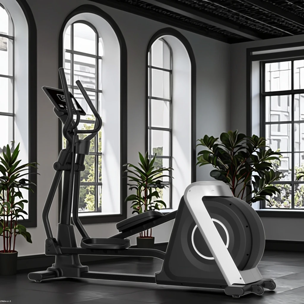 Rearmounted Flywheel Elliptical Machine Hotel Gym Cardio Training Equipment