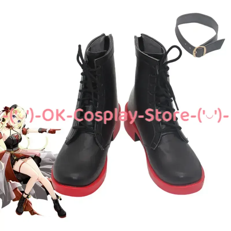 Tsunomaki Watame Cosplay Shoes Vtuber Cosplay Prop PU Leather Shoes Halloween Party Boots Custom Made