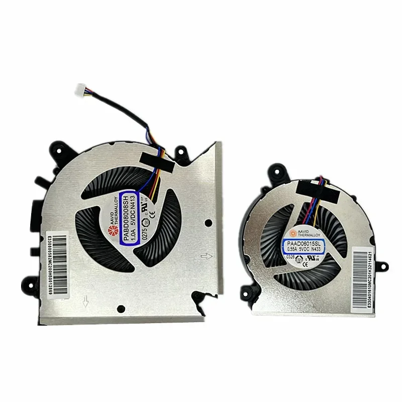 New For MSI GF63 GF65 GF65 Thin 10SD 10SDR 10SE 10SER 9SD 9SE 9SEX 9SEXR Cooling Fan PABD08008SH-N413 PAAD06015SL N433