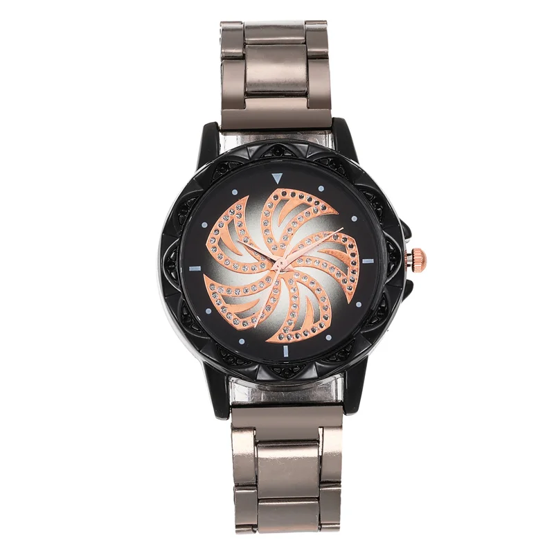 Fashionable new windmill design steel band ladies' watch top selling quartz wristwatch