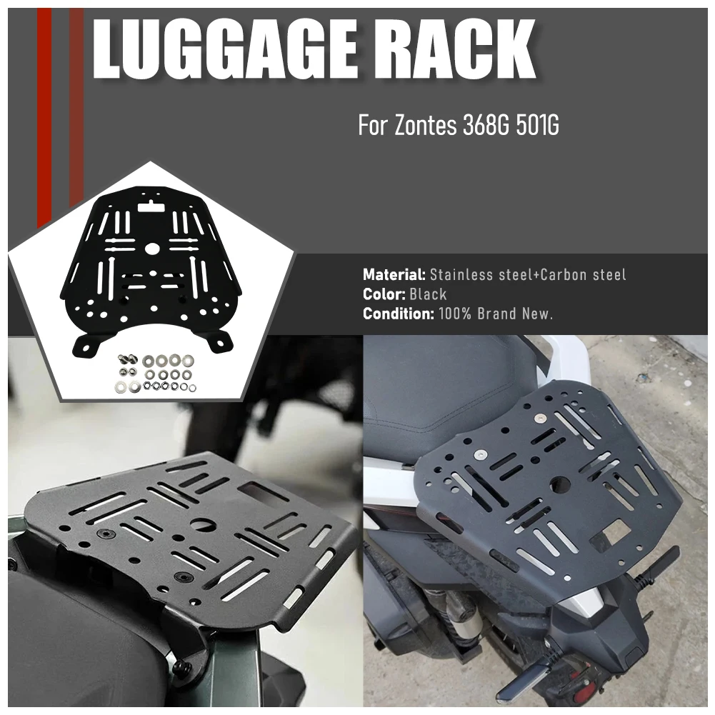 368 501 G Rear Shelf Luggage Rack Tail Box Bottom Plate Support Trunk Case Bracket Motorcycle Accessories For Zontes 368G 501G