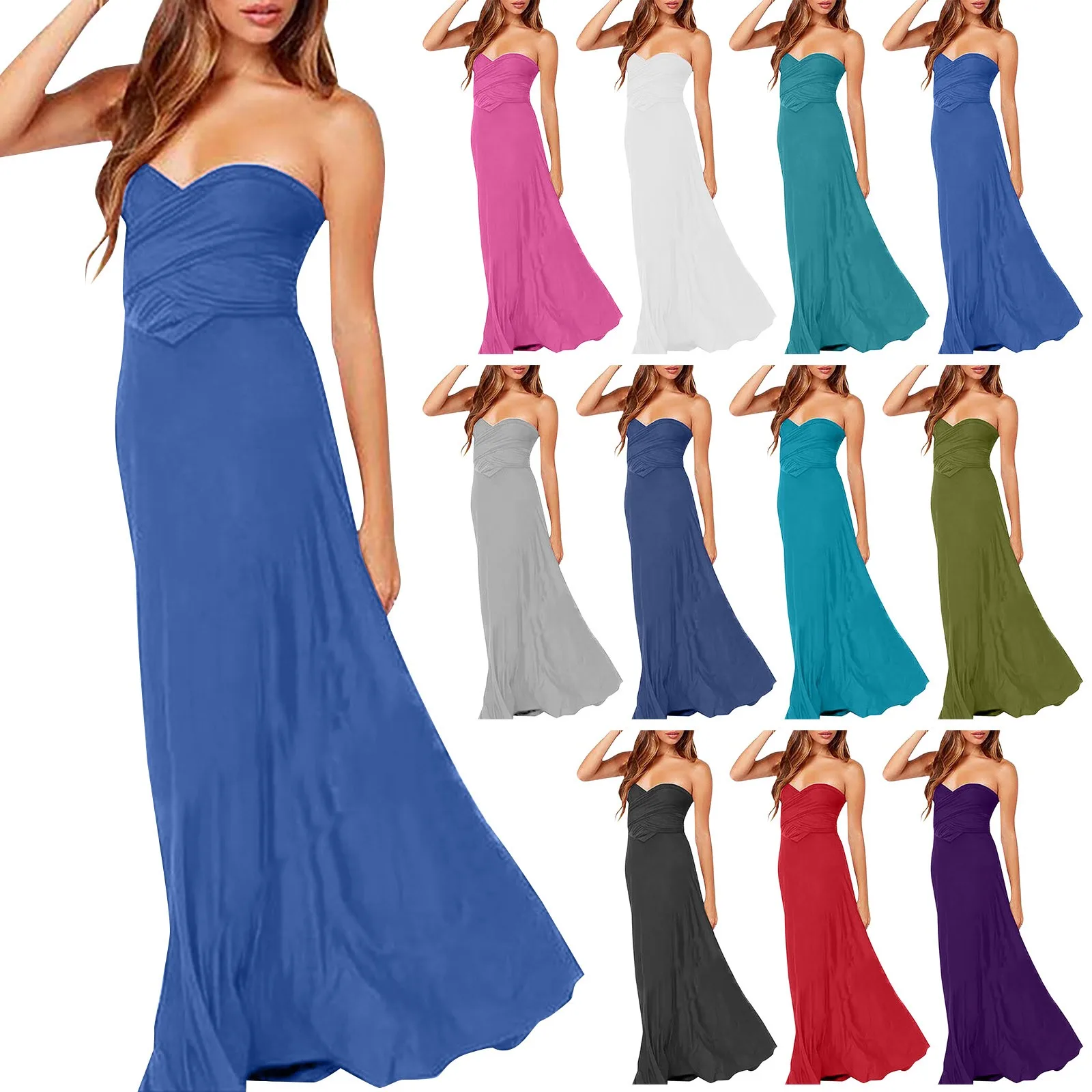 Fashion Bandage Long Dress Party Multiway Bridesmaid Convertible Infinity Robe Longue Femme Sexy Women Boho Maxi Clubwear Dress