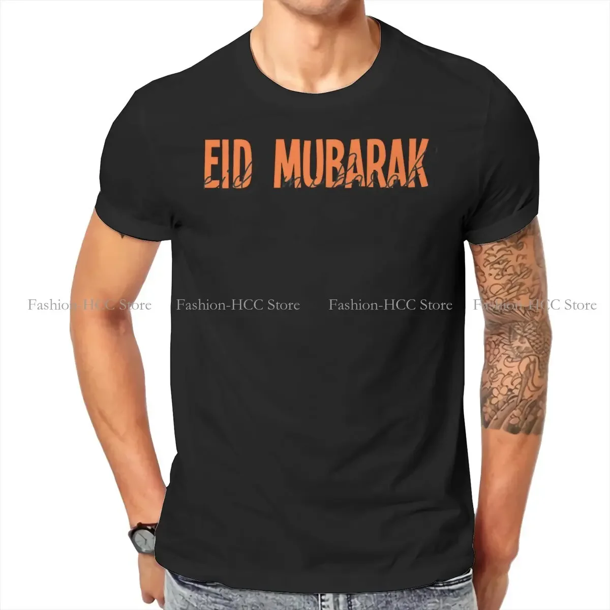 Graphic TShirt Eid Mubarak Arabic Style Streetwear Casual T Shirt Male Short Sleeve Unique