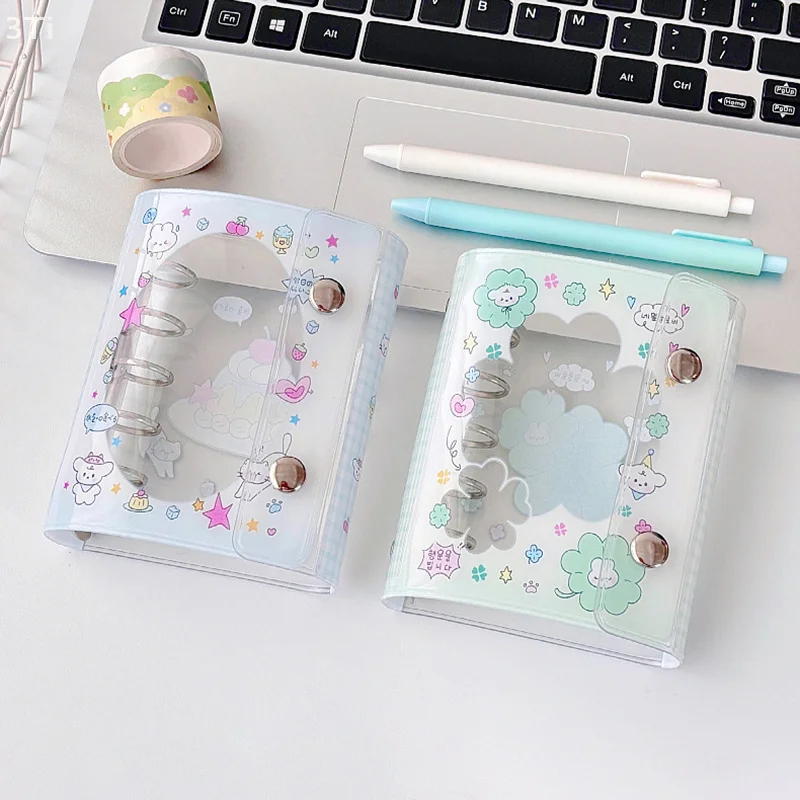 M5 귀여운 만화 바인더 커버 스케치북 액세서리 일기 루스 리프 노트 사진 카드 앨범 사무용품