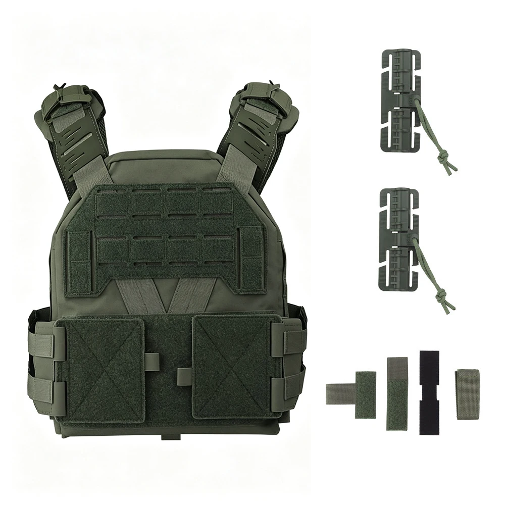 Taktische KZ Plattenträger-Jagdweste Komfortabel Leichtgewichtig Multifunktional MOLLE-System Verstellbar Schnellverschluss K-Z Körperpanzer Airsoft-Ausrüstung