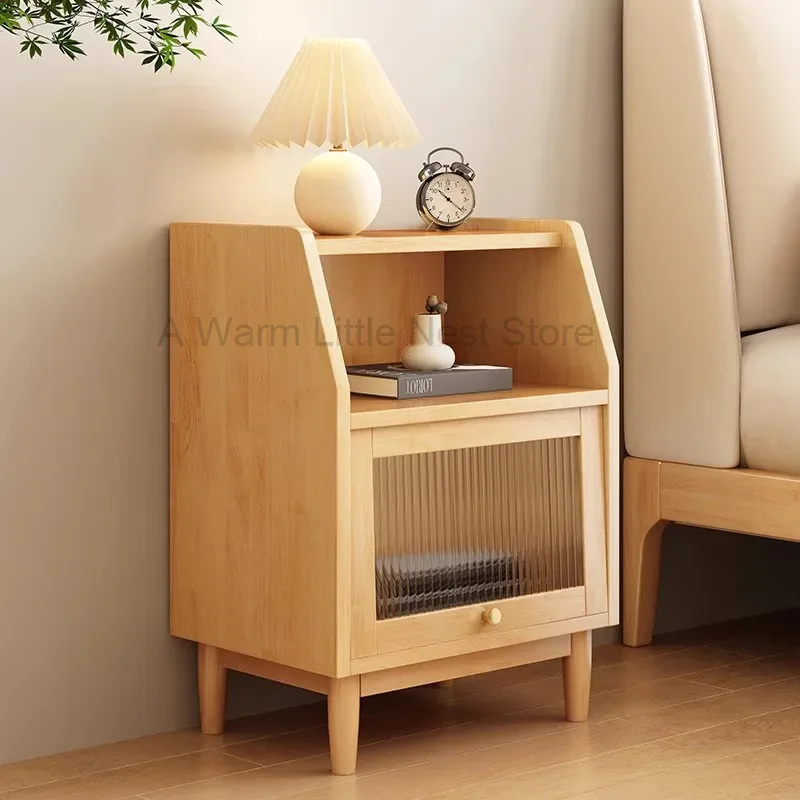 

Japanese Wooden Nightstand Bedside Modern European Dollhouse Design Nightstand Table Drawer Storage Mesitas De Noche Furniture