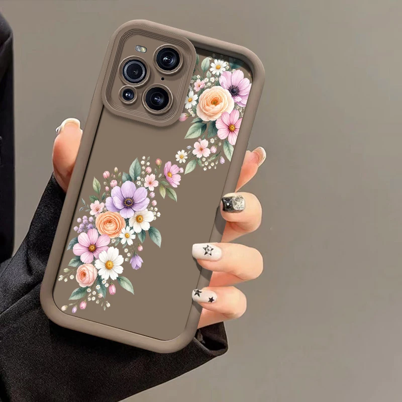 Colorful Flower Print Case For Moto G100 G87 G86 G85 G84 G82 G77 G75 G71S G60 G56 G54 G53 G52 G47 G45 Shockproof Soft Cover Etui