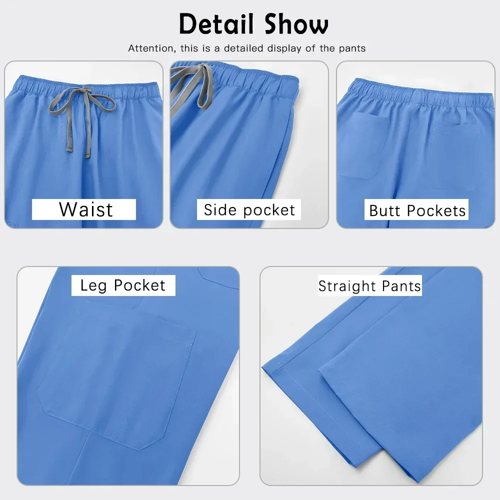 New Medical Scrubs Set Women Beauty Workwear Lab Uniforms Healthcare Operating Room Surgical Suit Dentist Overalls Accessories