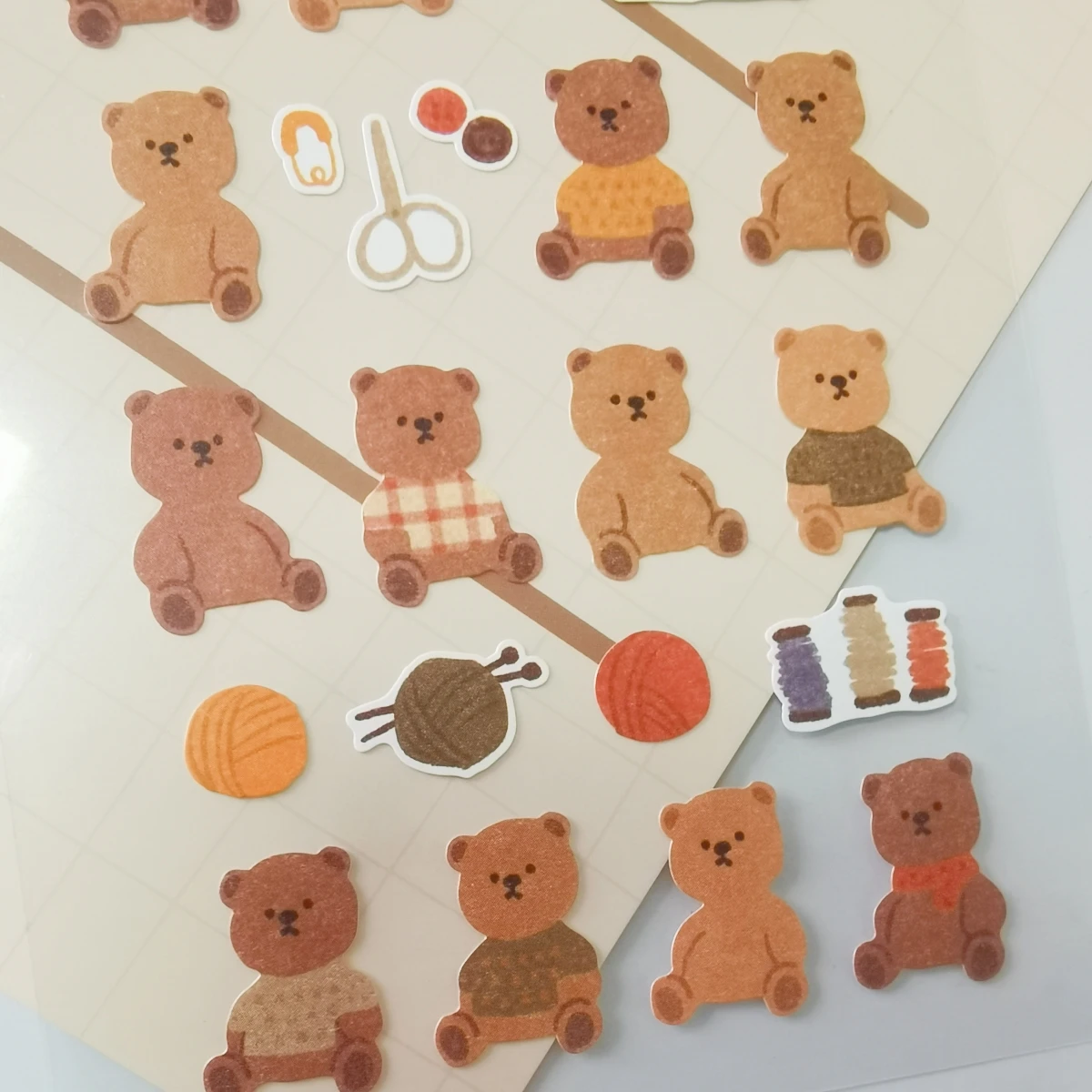 Korean Import Original BONITO Bear House Paper Stickers Scrapbooking Diy Journal Diary Stationery Sticker Cute Decor Gift