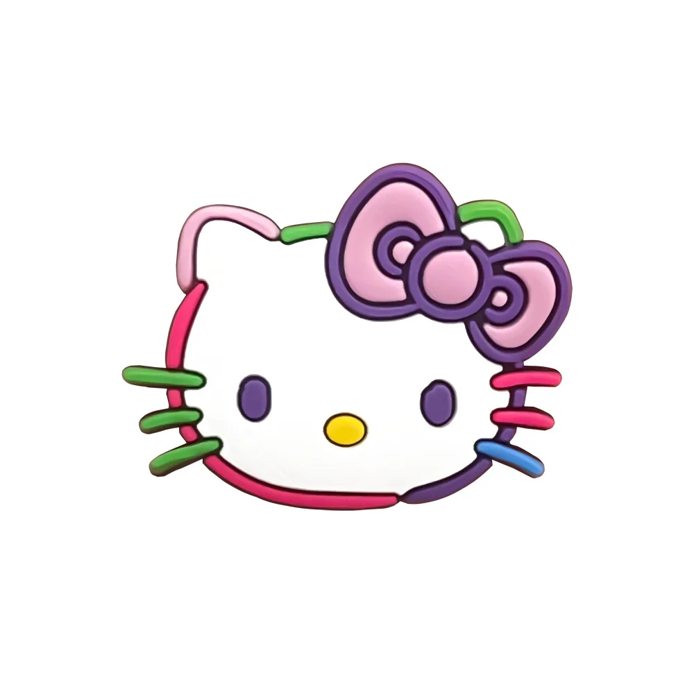 24 Stück/Set Hello Kitty PVC Schuh-Charms Rosa Schleife Erdbeer-Cupcake Abnehmbare Clog-Schuh-Deko DIY Zubehör Geschenk – Detail 4