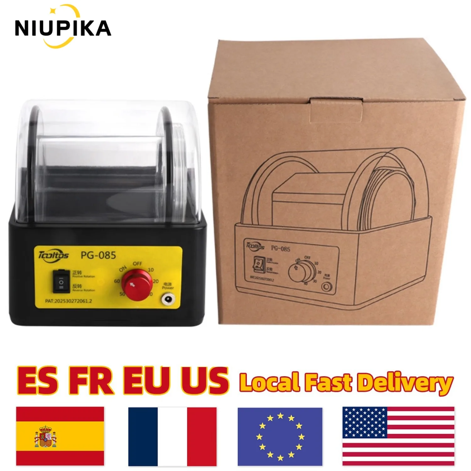 

Портативный мини-роторный стакан для полировки поверхности, ювелирный барабан, полировальная машина, драгоценный камень, сделай сам, мини-стакан, отделочные инструменты 0,85 л PG-085