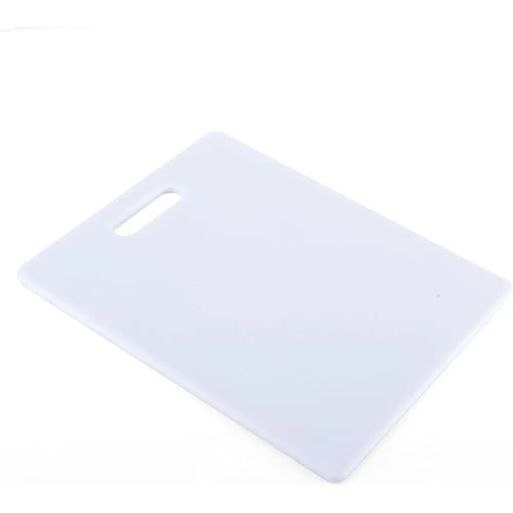 Reversible Plastic Cutting Board, 8x10 Inch, White, Dishwasher Safe, Non-Porous and Durable for Chopping, Slicing, Prep, Easy to