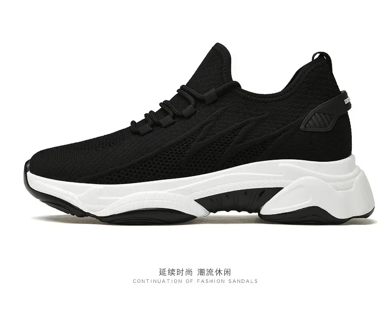 Sommer Männer Aufzug Schuhe Atmungsaktive Mesh Höhe Erhöhen Turnschuhe Männer Schuhe Innen Länge 7 cm Outdoor Freizeit Weiß Größere Schuhe – Detail 36