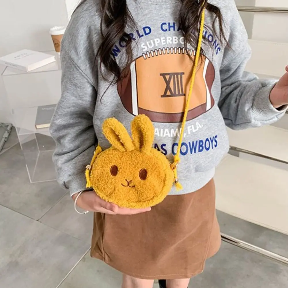 Kids Cute New Year Gift Funny Purses Zipper Crossbody Bag Rabbit Shoulder Bag Coins Bag Messenger Bag