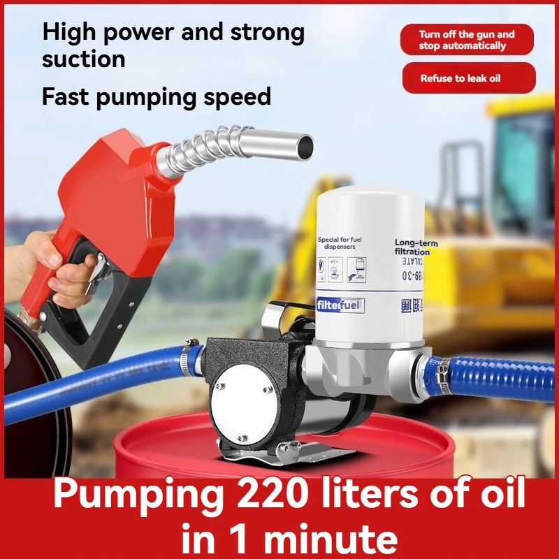2025 electric oil pump 12v24v220V self-priming self sealing gun refueling  stop pump stop self sealing gun refueling pump