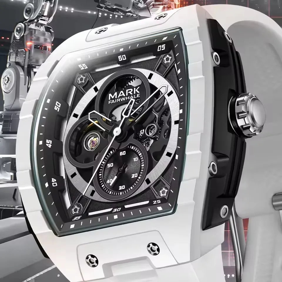 Mark Fairwhale 6003 Fashion Luxury Automatic Mechanical Men's Watch Creative Dial New Night Light Men's Mechanical Watches Gift