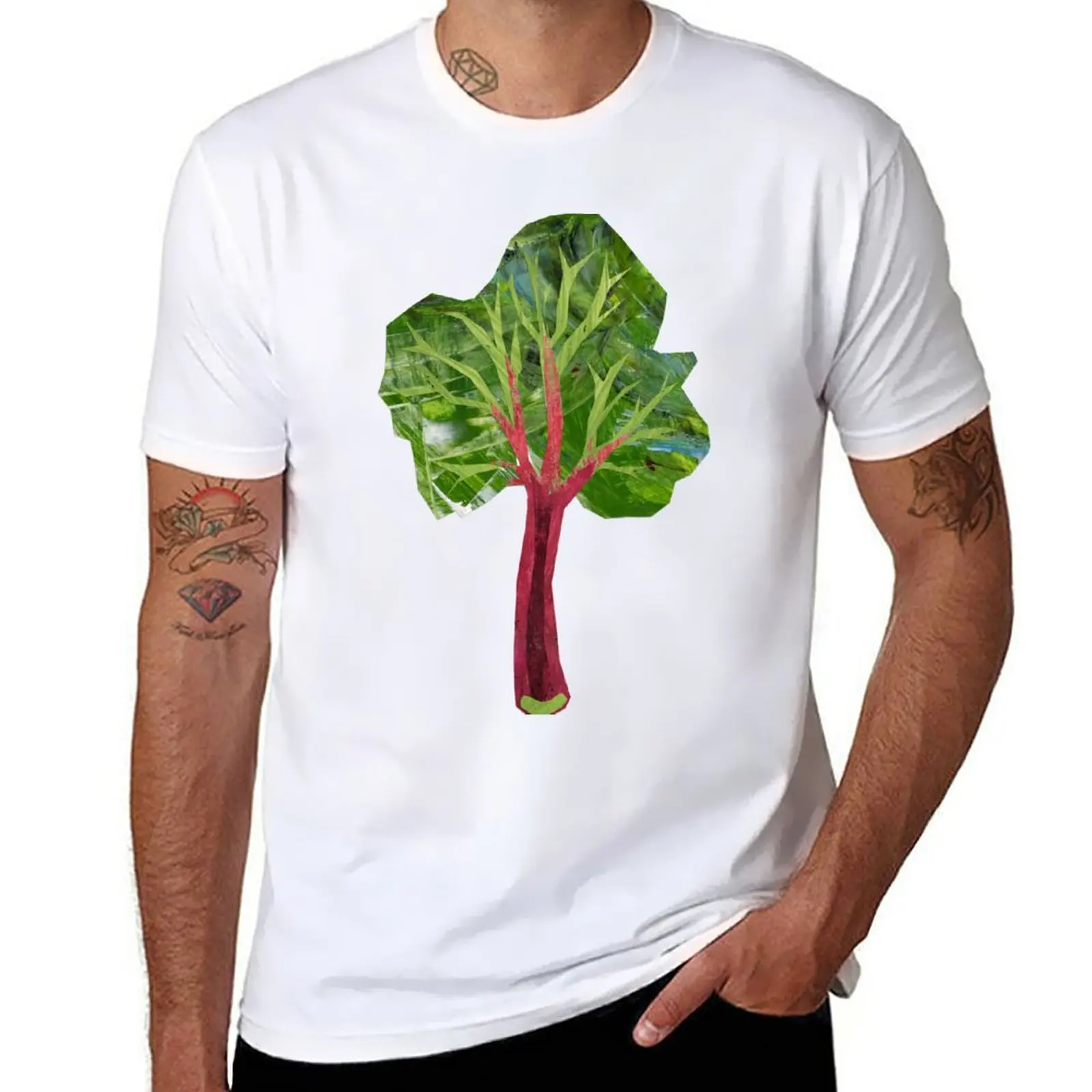 New Rhubarb T-Shirt oversized t shirts vintage t shirt Short sleeve tee mens graphic t-shirts big and tall