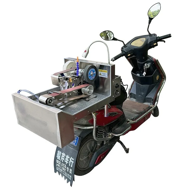 

Двойная шлифовальная лента, шлифовальный станок для ножей с водяным охлаждением, многофункциональный киоск для заточки ножей, предпринимательское мобильное шлифование