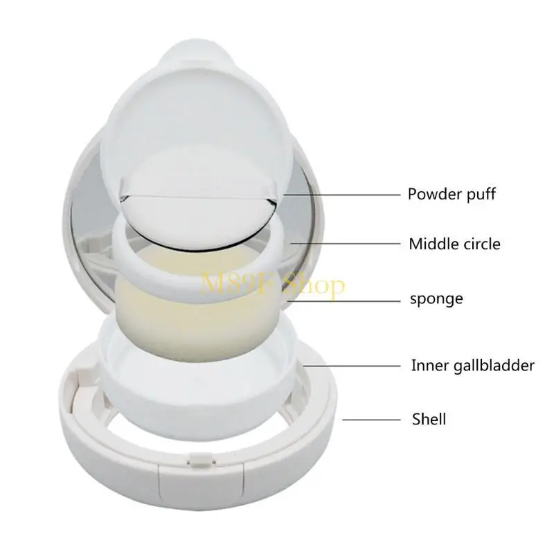M89F Case Diy Lege Box draagbare spiegel voor Cream Cosmetische make -up case container met poeders sponzen