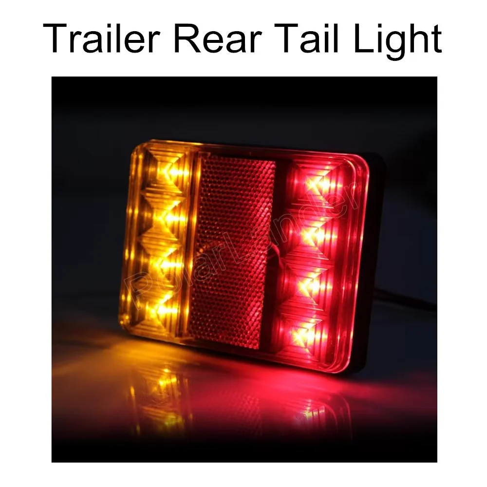 

best price high quality 2x Waterproof 8 LED Taillights Rear Tail Light DC12V for Trailer Truck Boat