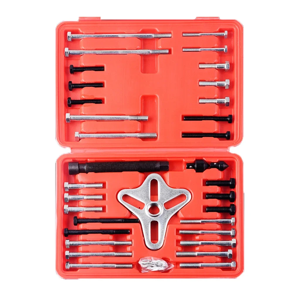 

46 PCS Auto Steering Wheel Puller Harmonic Balancer Gear Pulley Crankshaft Tools Kit Special Disassembly Removal Tool Set