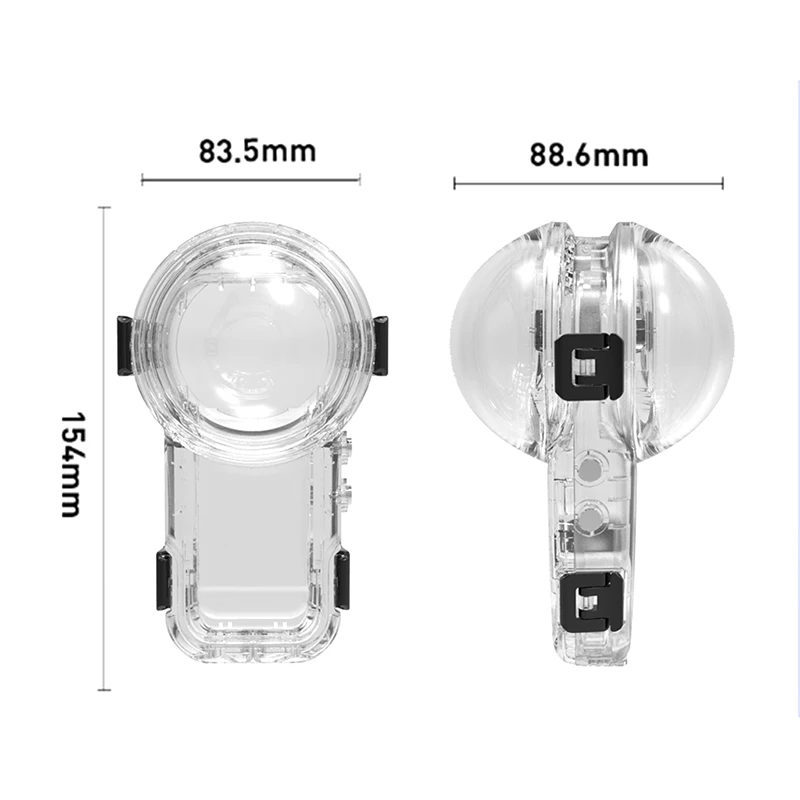 Tauchgehäuse für Insta360 X5, wasserdichter Schutz für Insta 360 X5, Unterwasser-Tauchschale, 60 m, Tiefsee-Fotografie-Zubehör – Detail 24