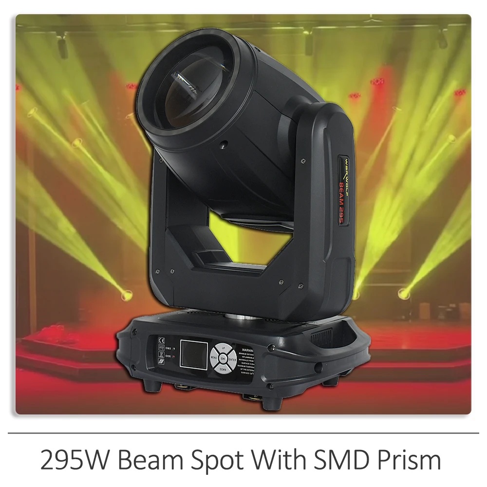 295W Beam Spot Moving Head Light SMD 8+16+24 Honeycomb Prism Effect Fog Rainbow Effect DMX512 DJ Disco Party Bar Stage Effect