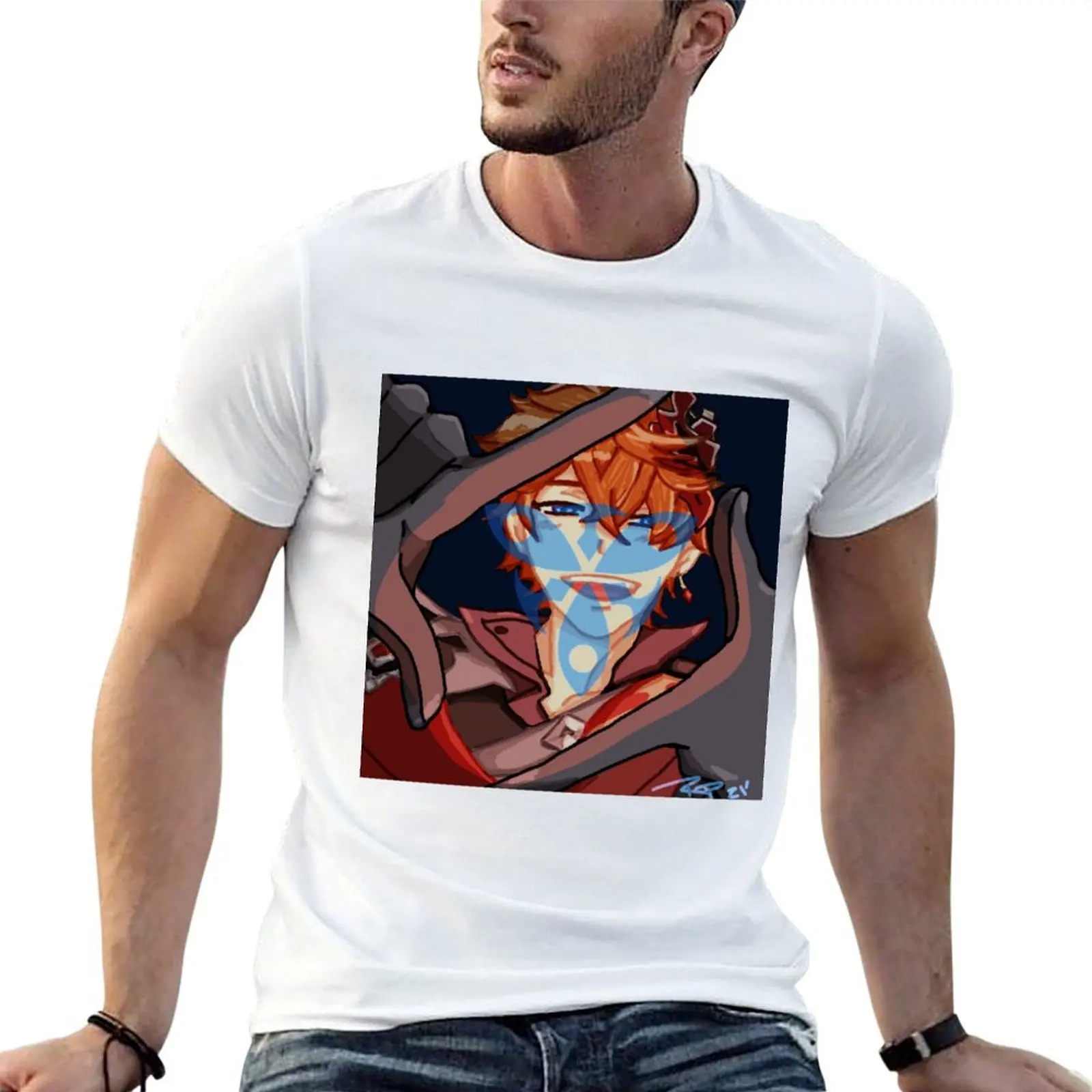 Tartaglia the fatui harbinger T-Shirt topping customs Men's t-shirts