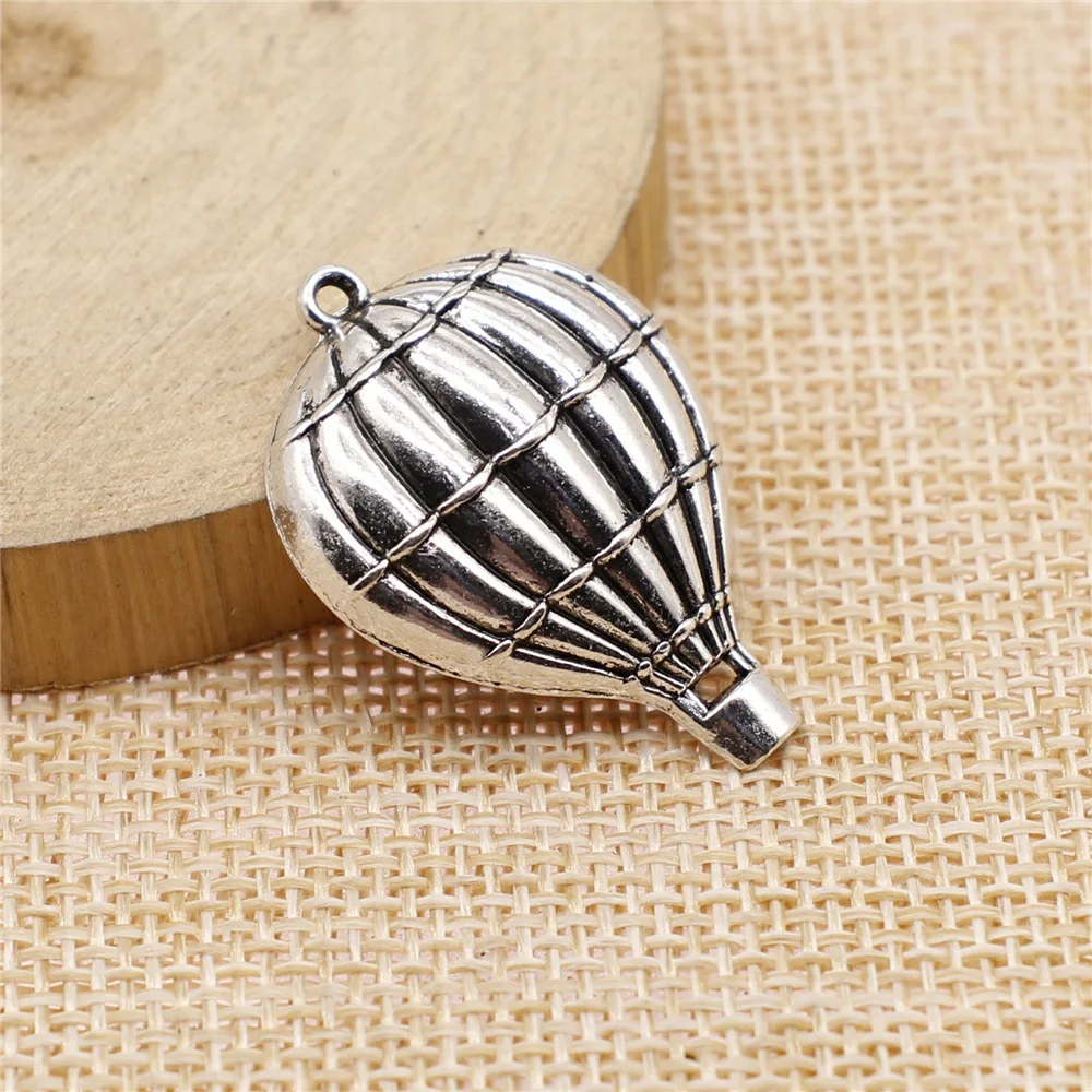 10pcs 23x32mm(0.91x1.26inch) Antique Silver Color Hot Air Balloon Charms DIY Jewelry Making