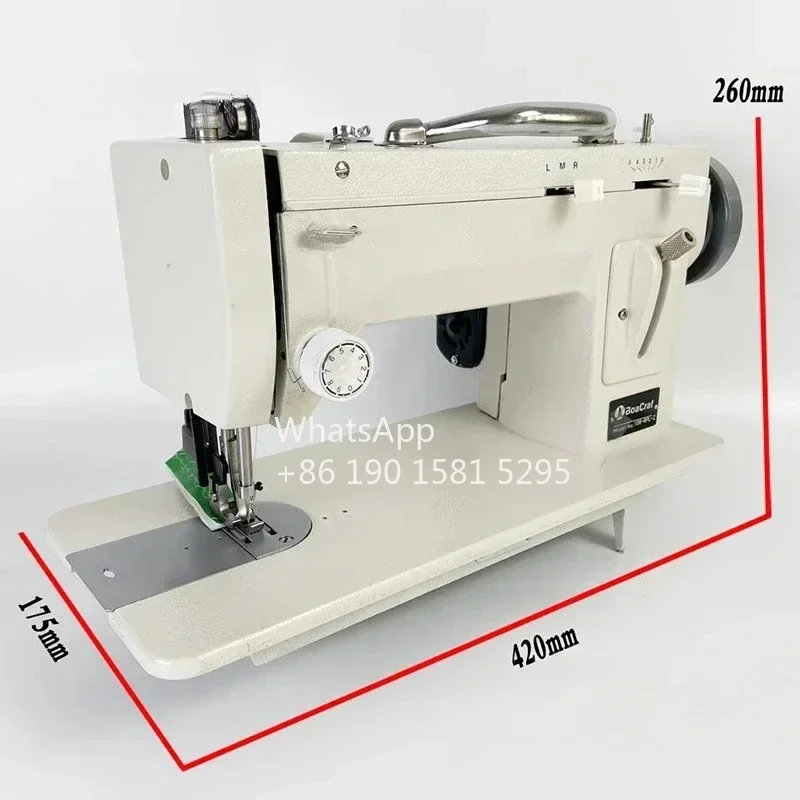 Electric Thick Material Sewing Machine Walking Foot Zigzag Stitch7''/ 9'' Arm Leather And Heavy-Duty Sewing Machine