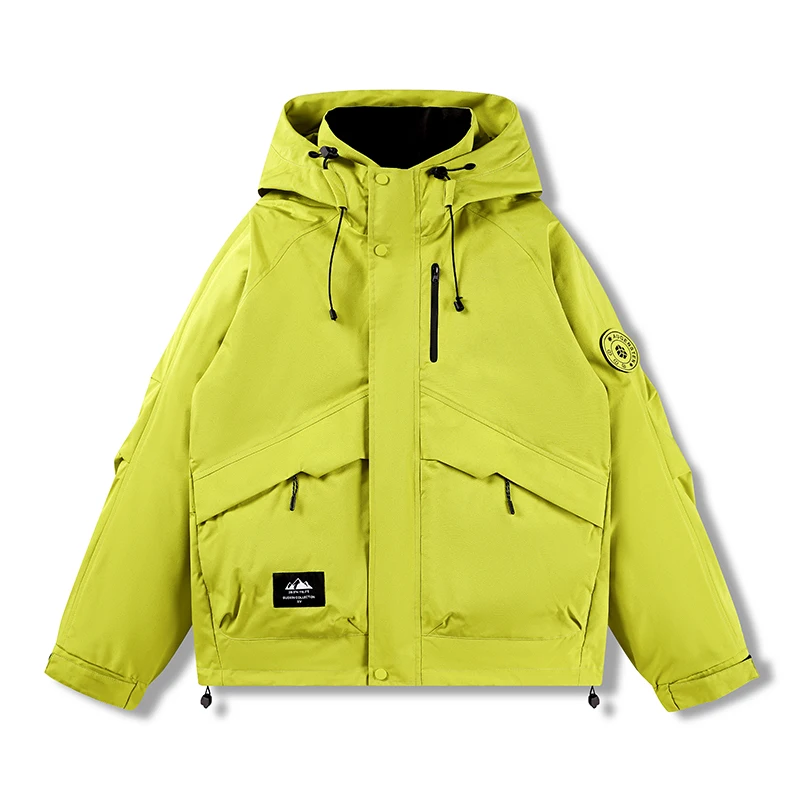 

Male Outdoor Jacket All-Purpose Windproof Waterproof Hooded Trekking Coat Solid Color Casual Hiking Windbreaker For Men