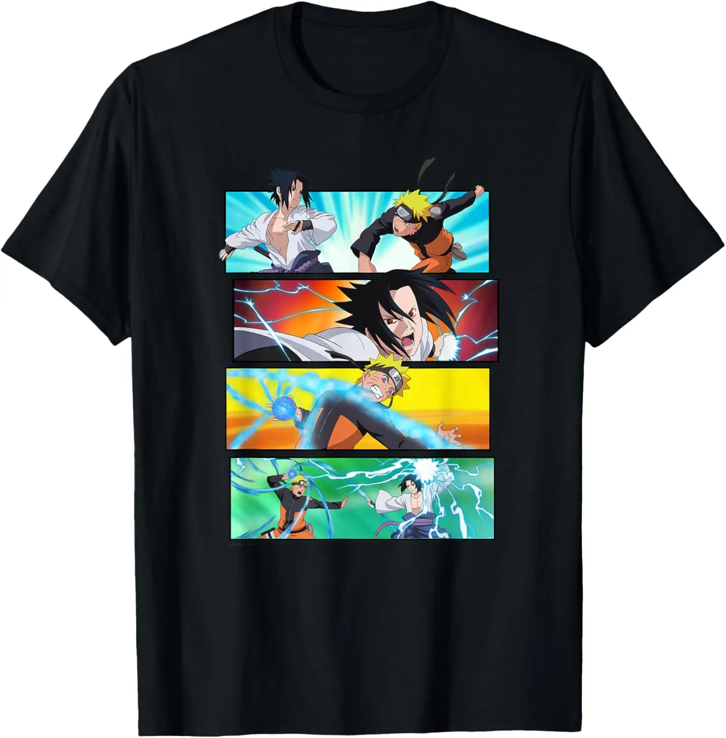 Naruto Shippuden Naruto Vs Sasuke T-Shirt S-6XL