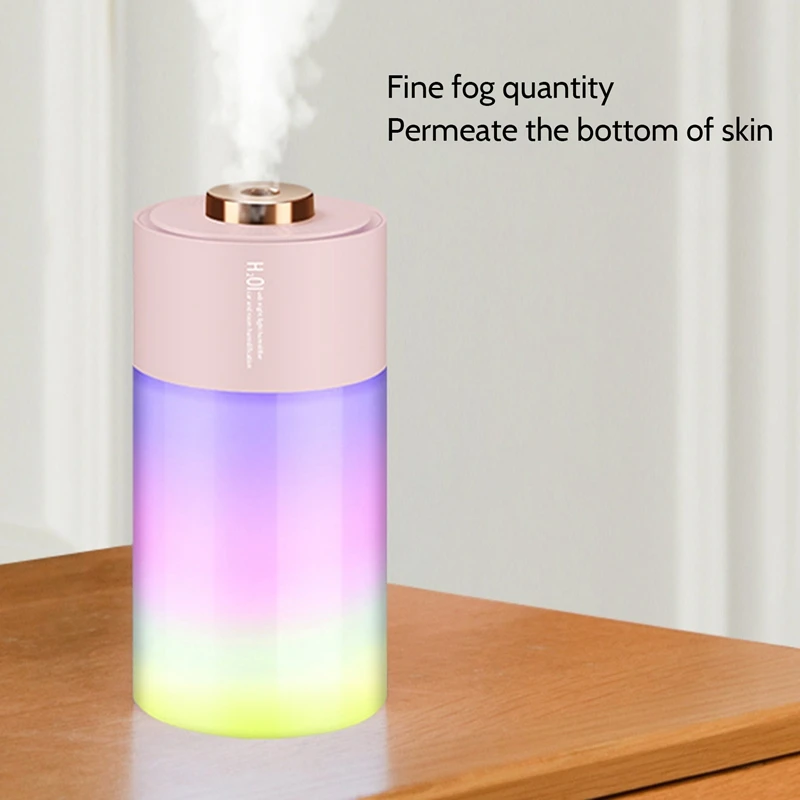 AD-300ML USB Silent Air Humidifier Gentle Night Light Aroma Diffuser Continuous/Intermittent Spray Can Work For Home Car