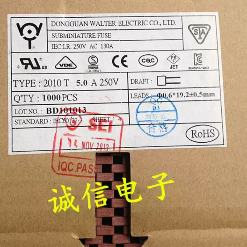 5-100pcs T5A250V T5A square fuse fuse tube power board LCD TV commonly used delayed slow melting