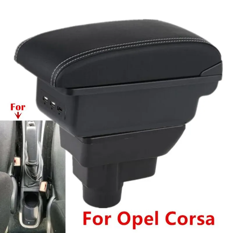 

For Opel Corsa D Armrest box For Opel Corsa Car Armrest Central Storage box backrest Dedicated Interior Retrofit Car Accessories