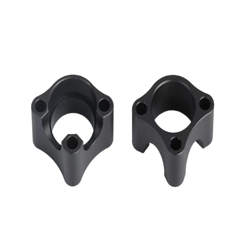 CNC machining black anodized aluminum alloy industrial equipment connection bracket machinery mechanical structural parts