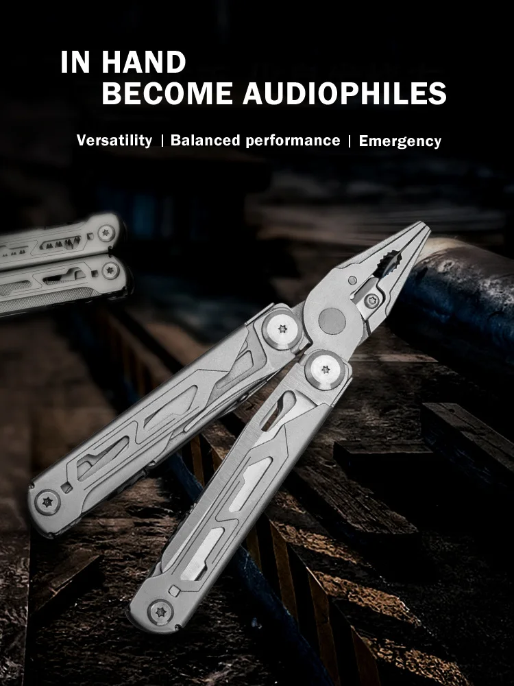 16-in-1 Multitool-Zange, faltbar, aus Edelstahl, Taschen-EDC-Überlebenswerkzeug-Set, tragbare Camping- und Wander-Ausrüstung für den Außenbereich – Detail 4
