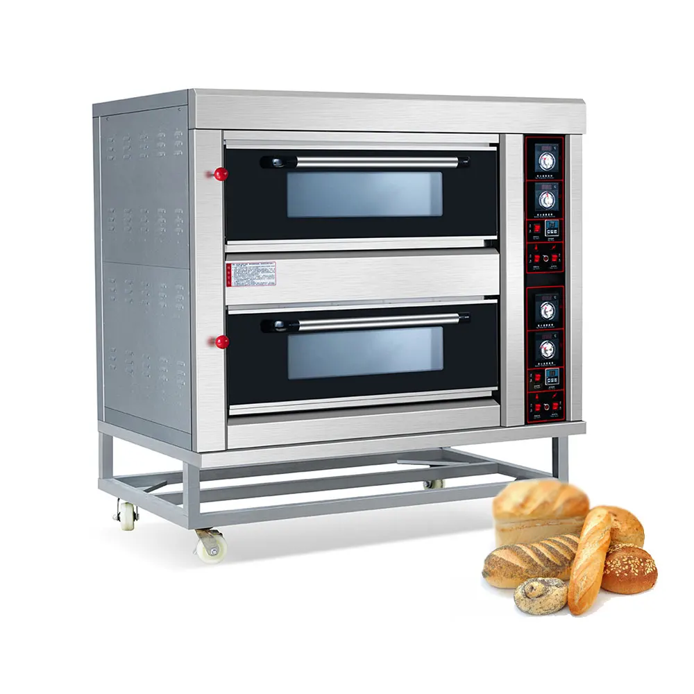 

Factory outlet commercial gas cake bread pizza oven for bakery equipment industrial Baking Two deck ovens