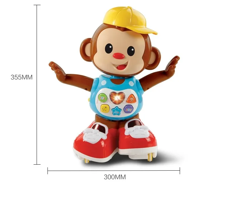 Interattivo Chasing Monkey Music Dance Robot intelligente Baby Early Education Toy Sound and Light Learning Steps