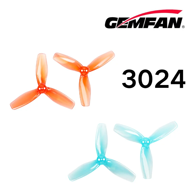 3024 Propeller 3 Blade Gemfan PC Props CW CCW for F9A-B Drone Soccer Robust Design 1.5mm/t-Mount Hole RC Drones Parts 8Pair/16PC