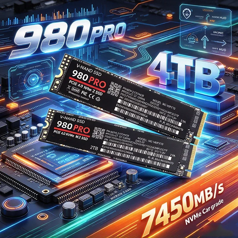 980 PRO PCIe4.0 x4 M.2 2280 NVMe TLC 3D Internal SSD 1TB 2TB 4TB 500GB High Speed Storage Upgrade Disk For Loptop Desktop Note