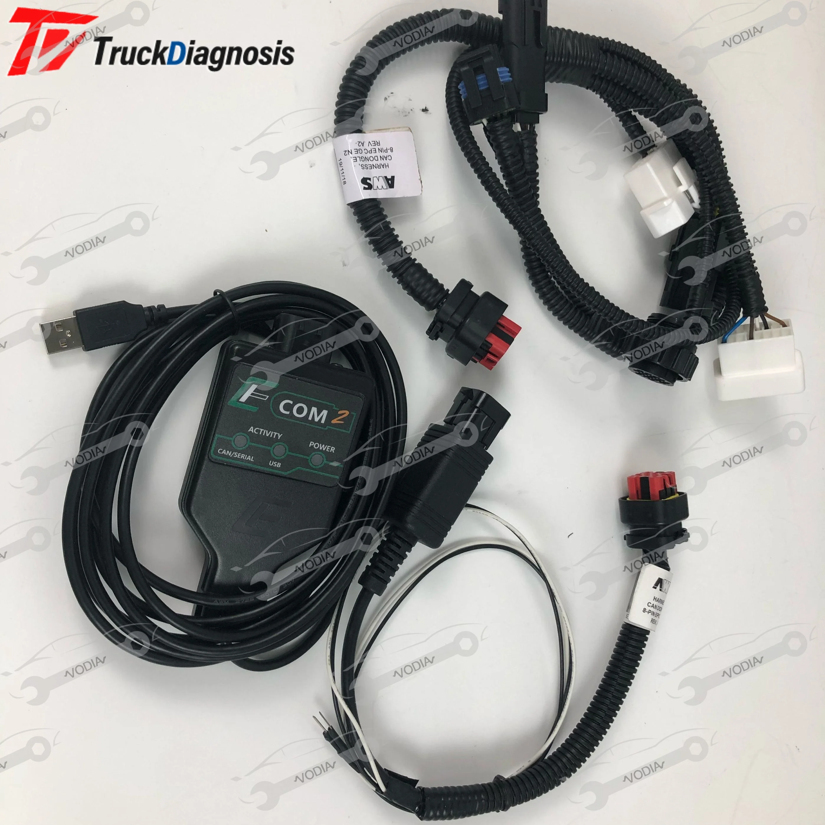 ECOM2 para EControls para EDIS ECI Target Communications para SINOTRUK para herramienta de diagnóstico de camiones Yuchai Xichai