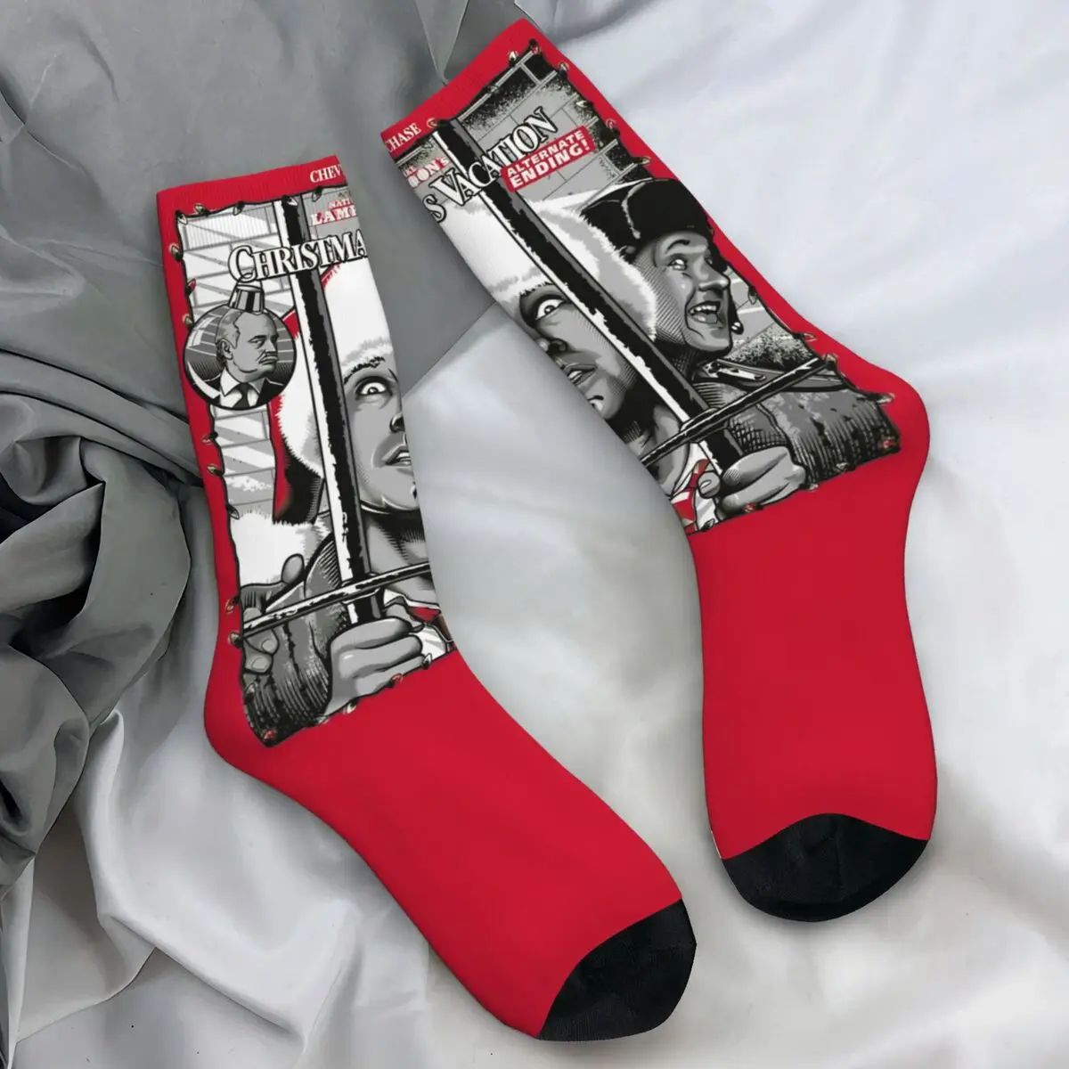 National Lampoons Christmas Vacation Socks Autumn American Christmas Comedy Film Stockings Men Socks Skateboard Non-Slip Socks