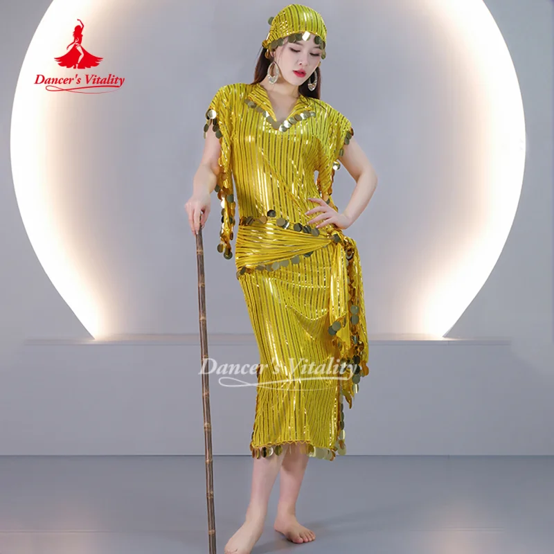 أزياء الرقص الشرقي للنساء شابي بلدي صيدي أداء زي الكبار ممارسة الرقص الشرقي الزي حيوية الراقصة #3