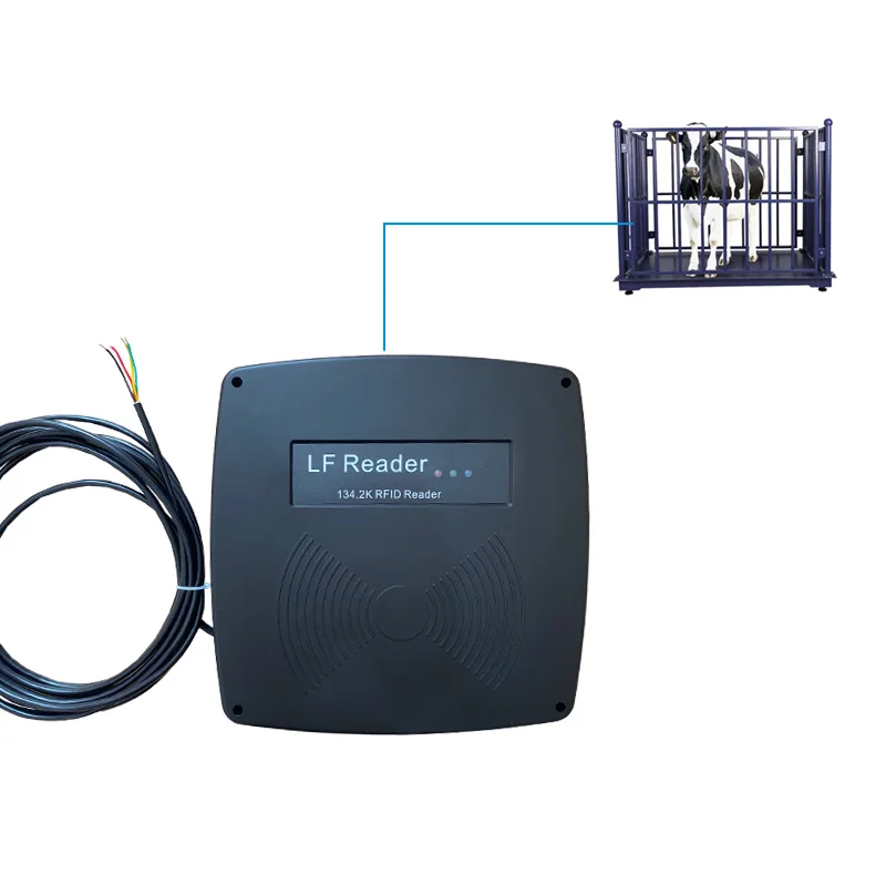 

134.2khz ISO11784/5 RFID HDX FDX-B ear tag EID Panel reader RS485 RS232 Gateway antenna Stationary reader for Pig cattle cow ID