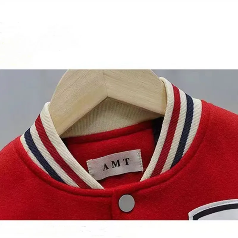Kids Boys And Girls Spring And Autumn Baseball Jersey 2024 New Children\'s Clothing Coat Children\'s Korean Version Jacket Trend